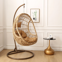 Balcony swing home hanging basket wicker chair indoor hammock lazy rocking chair Net red birds nest hanging chair single rocking basket chair