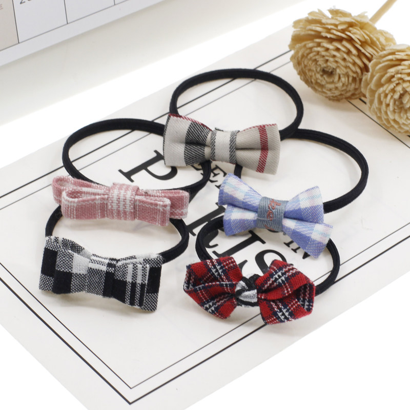 Children and girls hair ring head flower ornaments Tie hair rubber band hair ring Korean version of the student bow small fresh ponytail