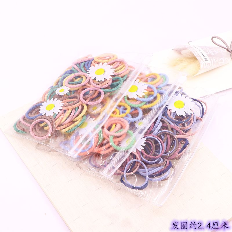 Children's hair ring hair adorned South Korean girl baby leather gluten with no injury hair ring coloured zhair choreography