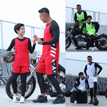 Autumn Winter Long Sleeve Basketball Suit Mens Tight Basketball Clothes Big Code Racing uniforms four sets of custom sportswear children
