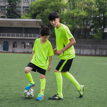 Childrens football clothes suit men and women short sleeve football clothes DIY ordering student competition clothes speed dry and breathable fabric