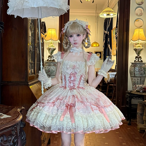 【Dream Butterfly】 ~ Оригинальный дизайн сахарной девушки Lolita Платье в стиле балета JSK Press