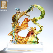 Glazed things a good thing good to be a double persimmon lion swing piece retirement gift souvenirs send colleagues custom-made practical