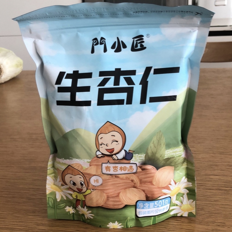 New Product Gate Xiaojiang Chengde Sweet Almond Large Particles Large Apricot Flat Raw and Cooked Almond Original Southern Almond Shellless Snacks