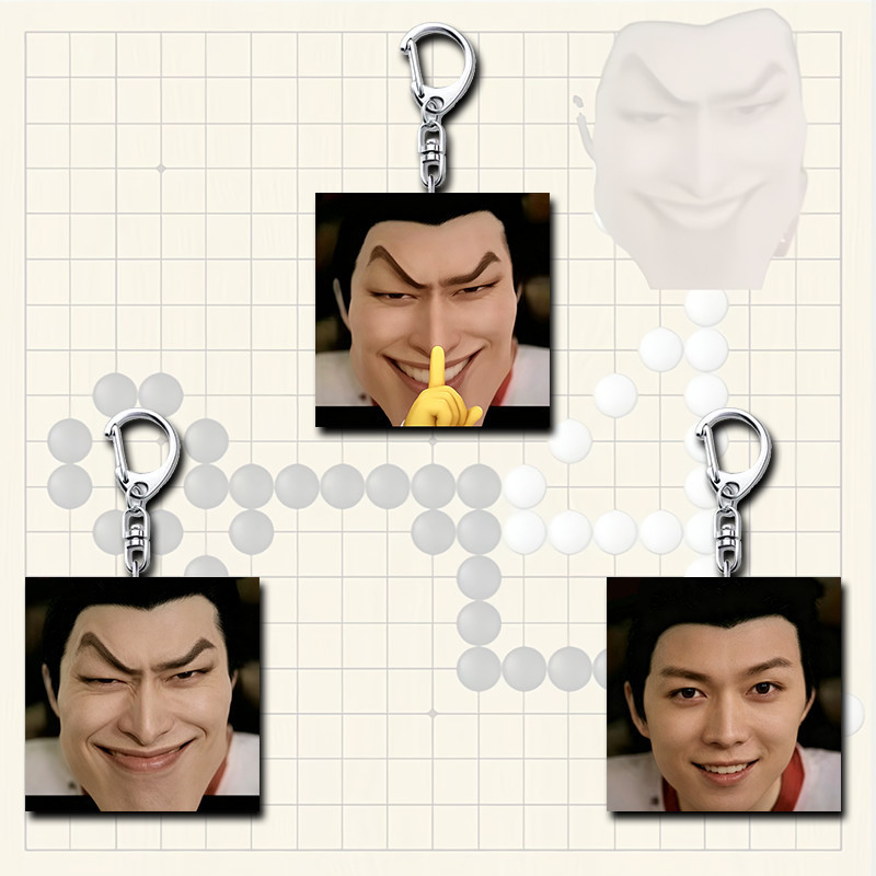 Chess Soul Funny Abstract Emoticon Pack Tencent Go Acrylic Keychain Backpack Pendant Friend Gift