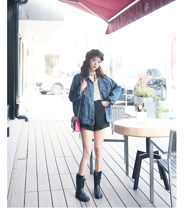 Mùa xuân và mùa thu mới thời trang giày nhỏ giày nhẹ chống nước mưa chống trượt trong ống nước giày cao su giày thủy triều người lớn mưa phụ nữ ủng đi mưa nhật bản