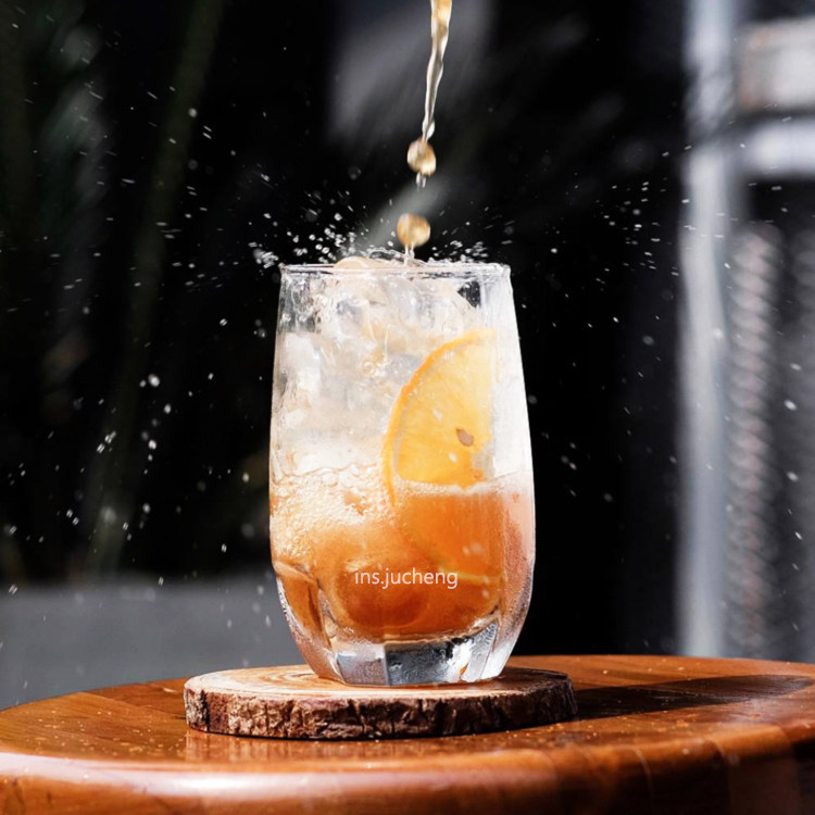 Ins net red restaurant glass coffee cup cold drink cup drink cup milk tea cup dessert shop bubble water cup 415ml