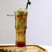 ins net red coffee hall high glass cups cold drinks cups Juice Cups Chic Drinks cups Bubble Glass