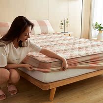 Pure cotton bunk thickened laminated cotton bed cover single piece full cotton washed cotton foreign trade non-slip mattress protective sheath bed cover full bag