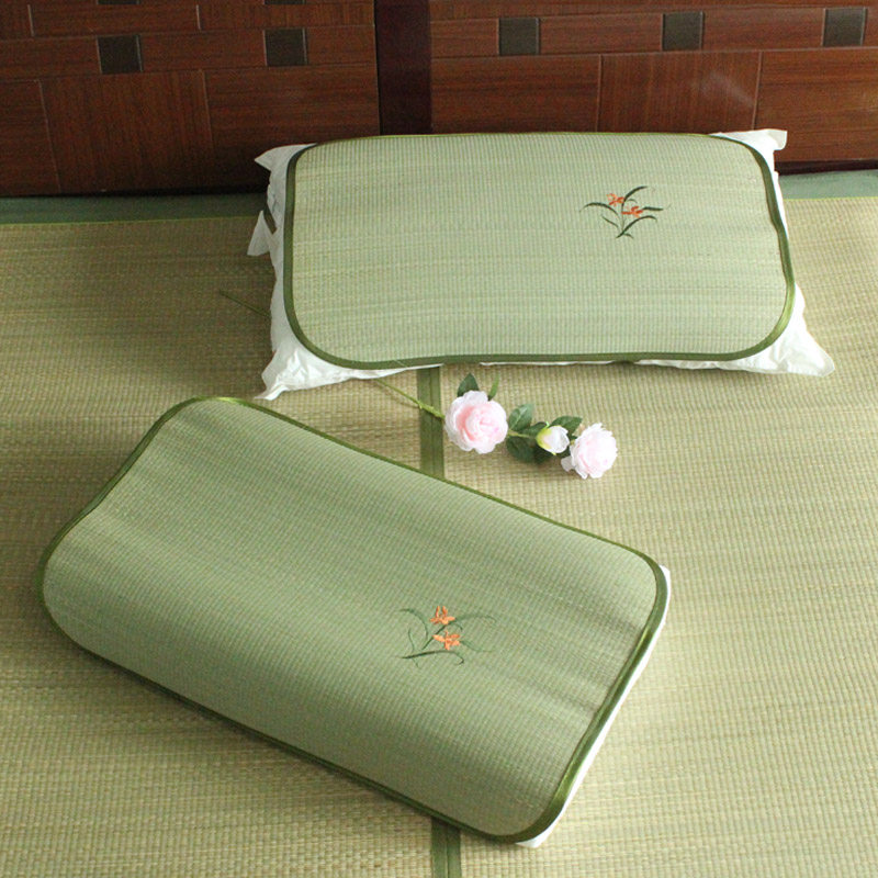 Special offer natural encryption rush mat pillowcase summer cool straw