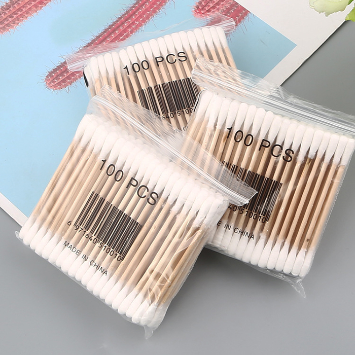 Automatic Wholesale Household Sanitary Cotton Swabs Cotton Swabs Cosmetic Sticks Double-ended About 30 Pieces of 100 Packs