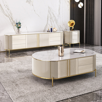Light Lavish Rockboard Tea Table TV Cabinet Composition Modern Minima Small family Living room Home High style Closet Nordic Furnishings