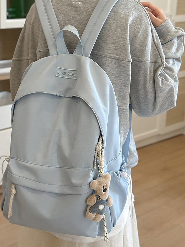 2025 Autumn New Simple Style Retro Plaid Backpack for College Students, Niche Design College Student Class Bag