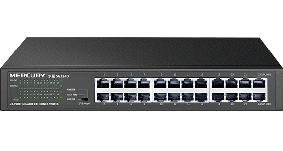 MERCURY Mercury SG124D is plug and play with 24 gigabit steel shell desktop monitoring network switch