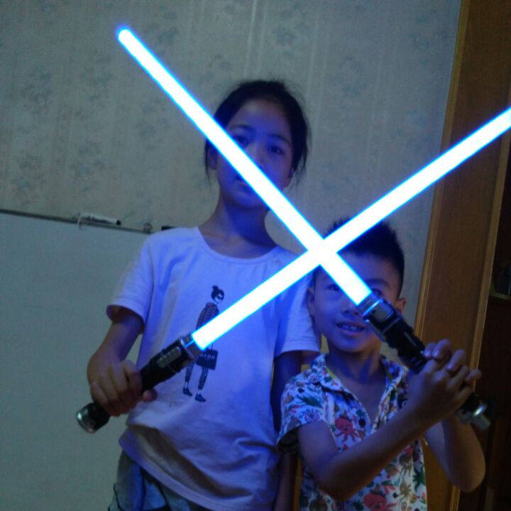 Plasma force laser sword children's toy retractable Yanqing luminous metal weapon king Moqing light sword
