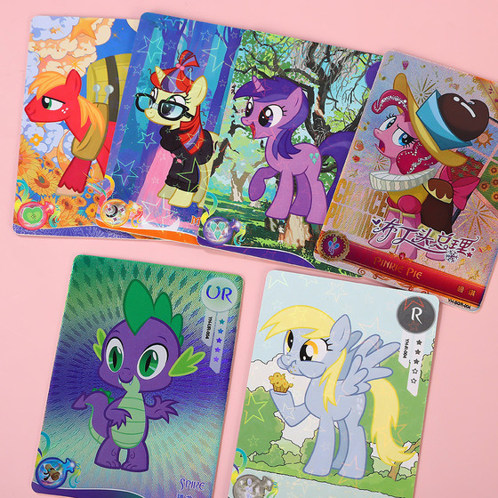 新款小马卡片稀有闪卡趣影包友谊永恒卡宝莉公主女孩卡牌玩具礼物