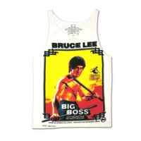 Tự nói chuyện | áo vest cotton nam mùa hè lỏng lẻo Bruce Lee BruceLee in sóng retro - Áo vest cotton áo khoác mùa đông nam