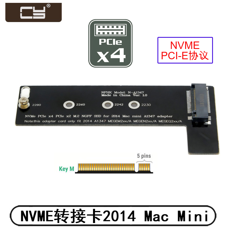 NGFF NVME riser card 2014 Mac A1347 A1347 MEGEN2 EQ2 EM2 EQ2 SA-003-Ta