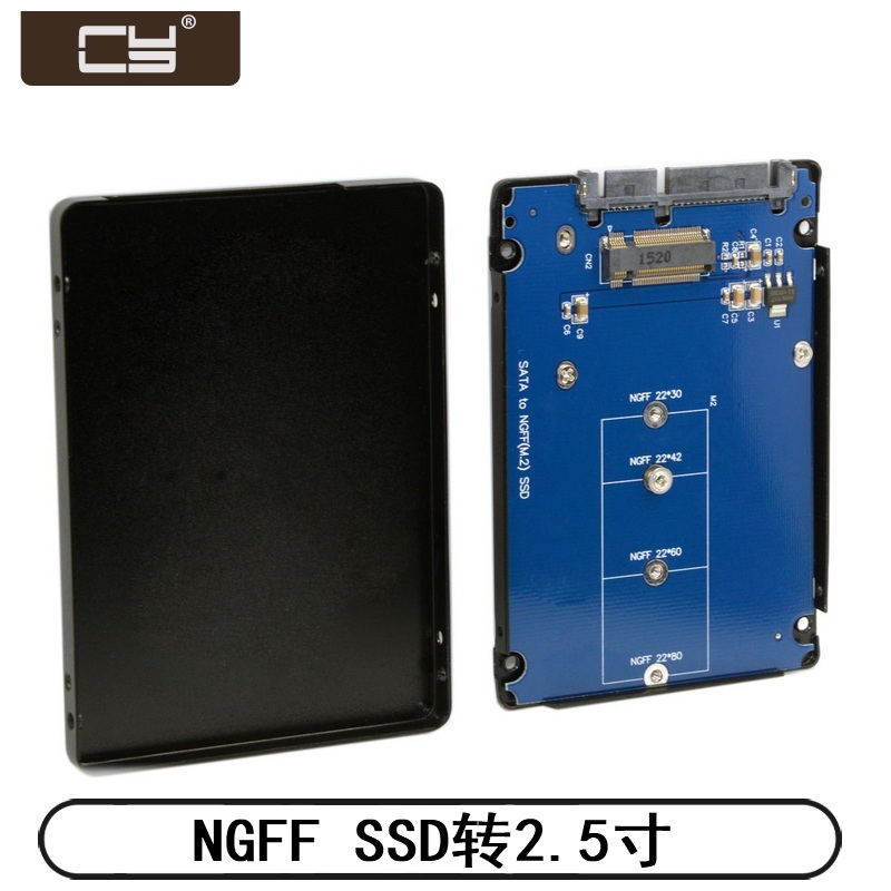 NGFF Metal Shell SSD B-key to M 2 NGFF SSD to 2 5 inch SATA Connection Card SA-104