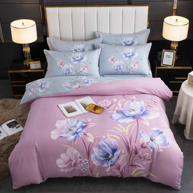 New Fuana full cotton mill wool four pieces of pure cotton high branch high and dense bed cover thickened upscale bedding