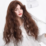 Кудрявый парик, кудрявая реалистичная челка с пробором по середине, шлем, популярно в интернете