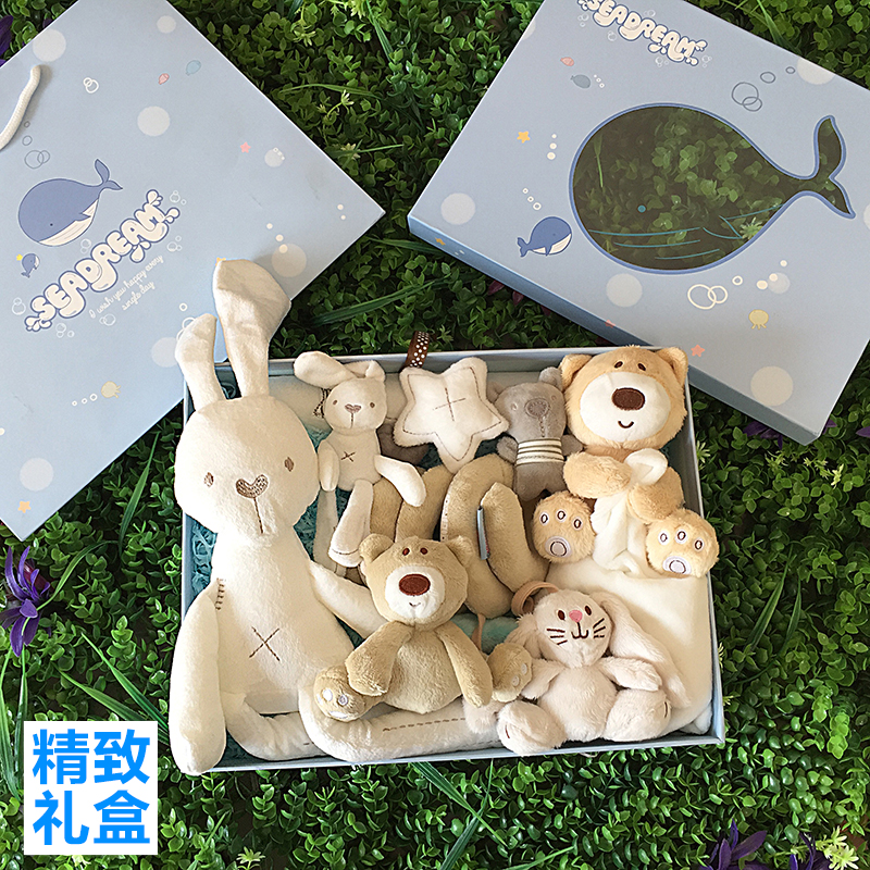Mùa thu đông mùa đông nam nữ quần áo trẻ em trăng tròn quà tặng bộ quần áo sơ sinh cotton quần áo tuổi bé đồ chơi hộp quà set quà công chúa cho bé gái