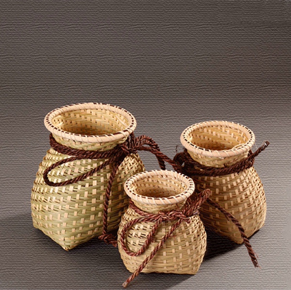 Hand-Woven Tea Picking Chinese Ancient Style Bamboo Basket