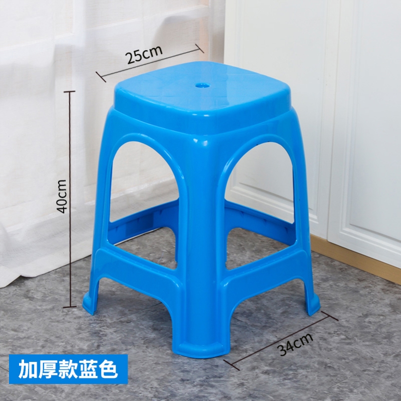 Thickened plastic stool cooked glue living room dining table stool large dining durable square round stool can be stacked clinker
