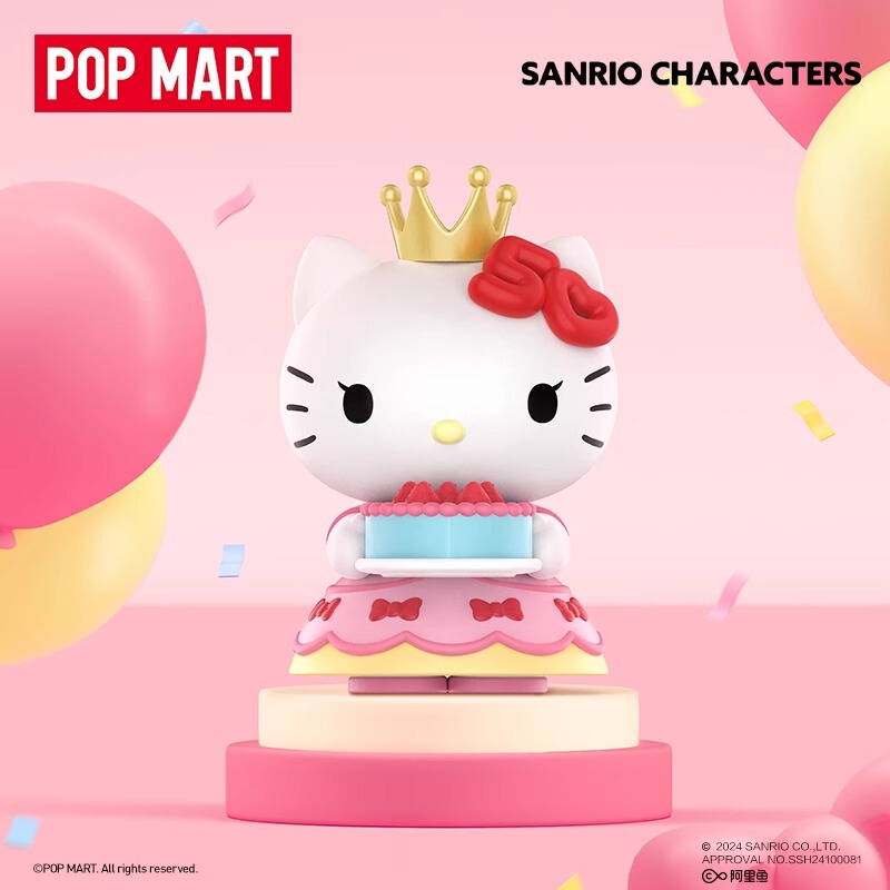 Popmart Sanrio Family Hello Kitty 50Th Anniversary Blind Box Toy Figurine Gift
