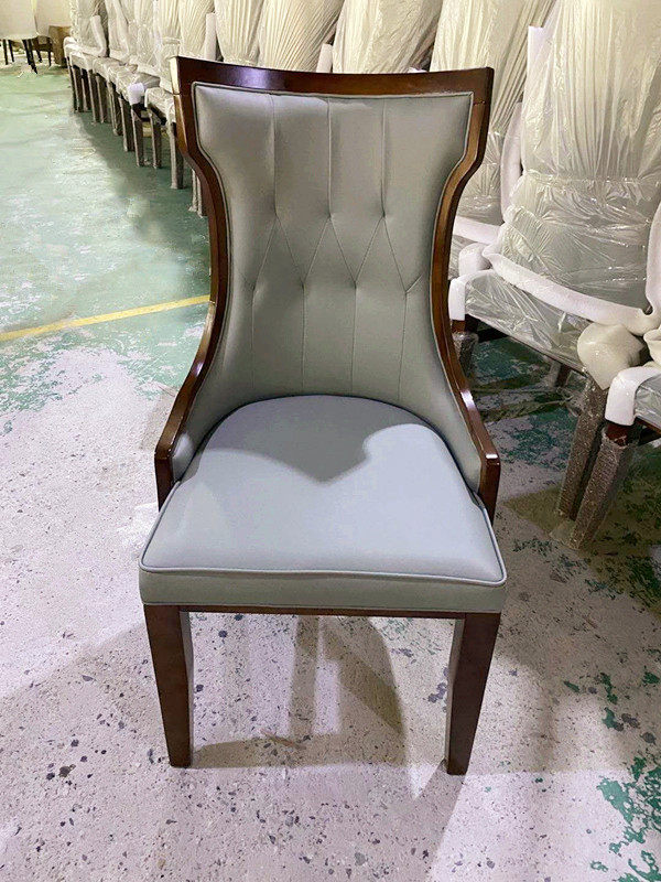 New Chinese Dining Table Chairs Casual Home Hotel Dining Room West Dining Chair Solid Wood Chairs Combined Backrest Soft Bag Seat Cushion