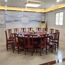 Hotel Electric Dining Table Big Round Table New Chinese Hotpot Round Table Automatic Swivel Round Table 10 People 12 People 14 People Table