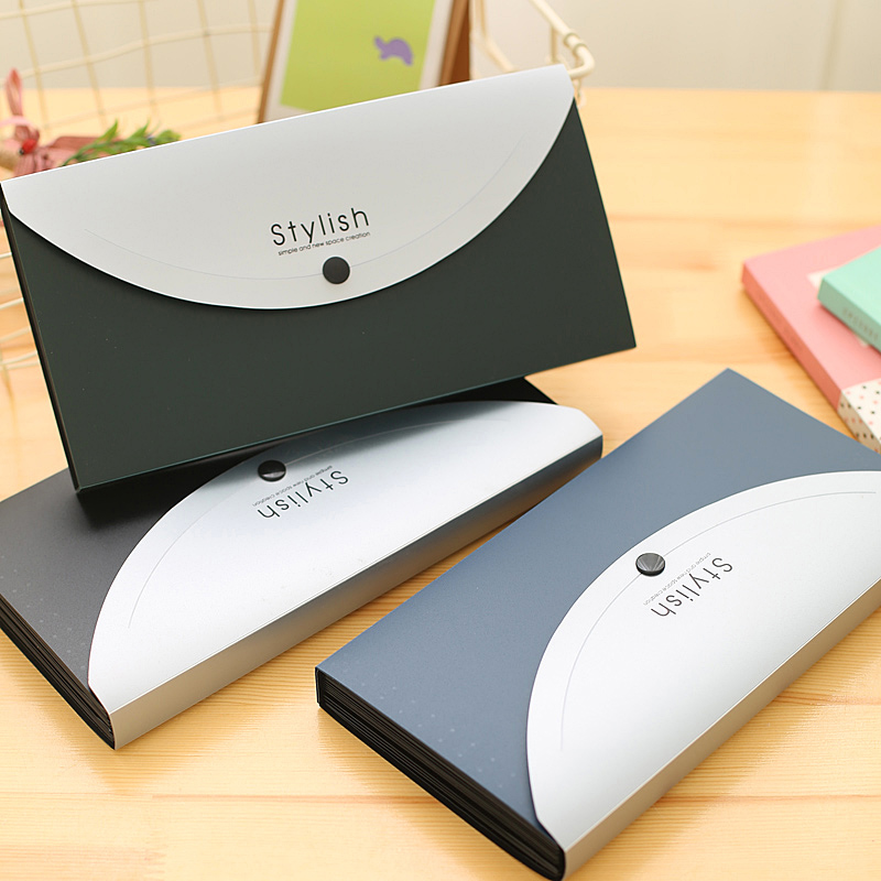 Shude N313Y multi-function bill storage bag bill clip receipt document multi-card position bag 13-layer hand storage bag