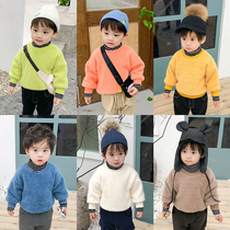 Boys vests 2021 winter clothes New plus velvet padded baby coat baby Foreign style warm childrens clothes tide clothes