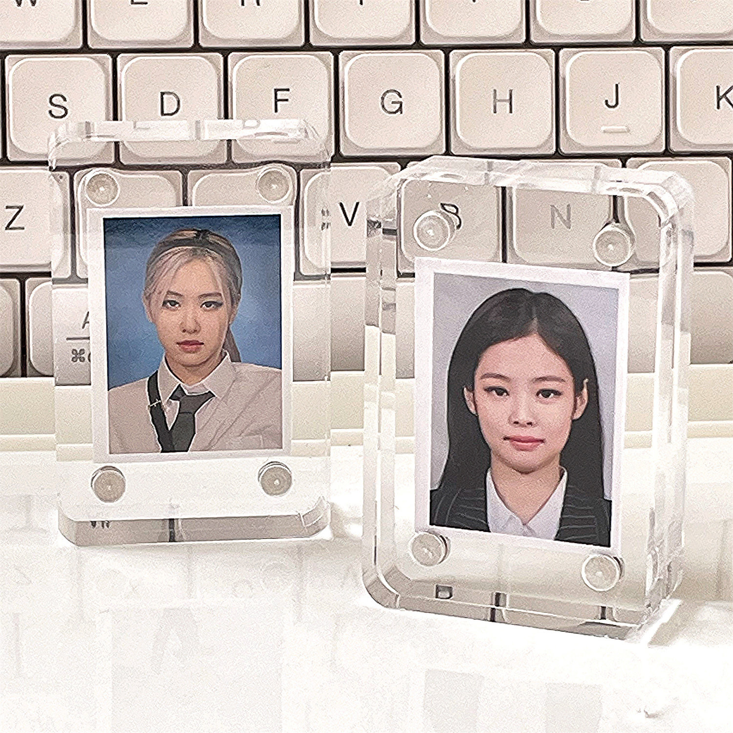 Magnetic Mini Card Brick 4x6cm Small Mahjong Transparent Acrylic Round Corner Photo Frame 1 inch ins ID Photo Simple - Taobao