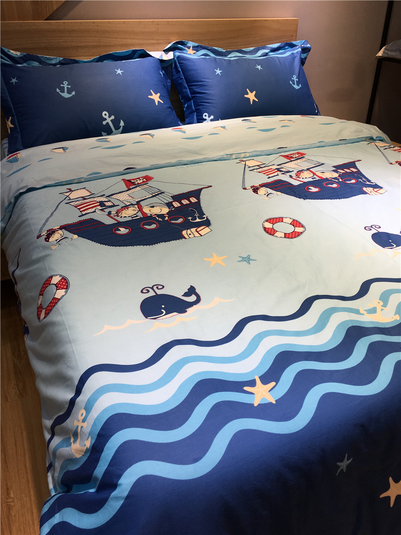 Cotton trẻ em giường bốn mảnh cotton boy boy phim hoạt hình khăn trải giường quilt cover 1.2 m1.5 mét