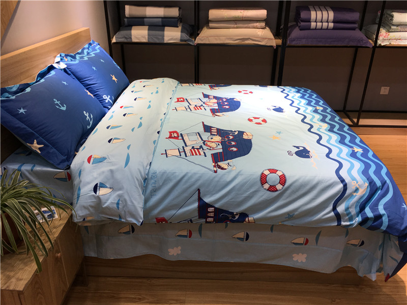 Cotton trẻ em giường bốn mảnh cotton boy boy phim hoạt hình khăn trải giường quilt cover 1.2 m1.5 mét