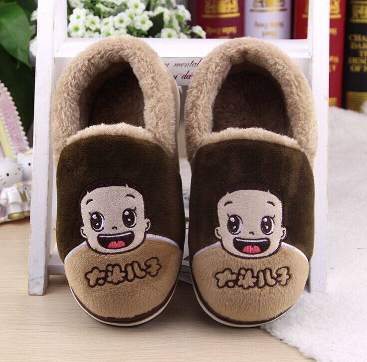 Pantoufles enfants en suède pour hiver - semelle caoutchouc - Ref 1004868 Image 35