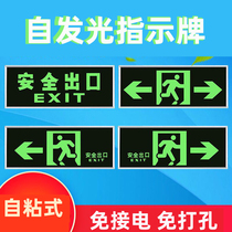 Fluorescent safety exit sign Luminous emergency exit fire emergency sign light safety exit sign