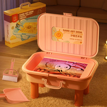 Mibile childrens creative handmade diy sand painting painting art table kindergarten parent-child interactive toy gift box