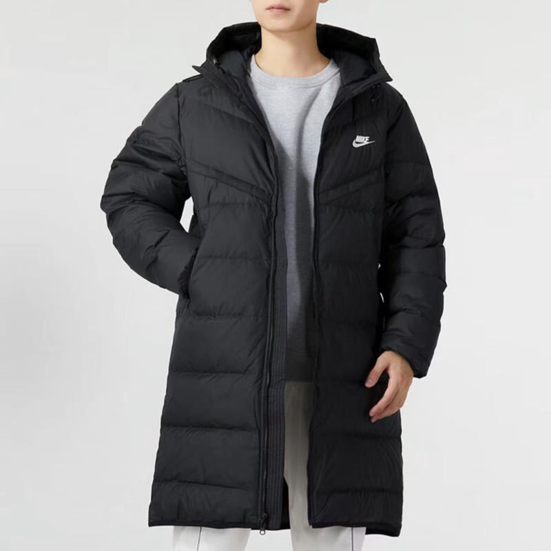 Nike/Nike Solid Color Warm Casual Mid-Length Hooded down Jacket Fb8180-010 Nike/Nike Solid Color Warm Casual Mid-Length Hooded down Jacket Fb8180-010