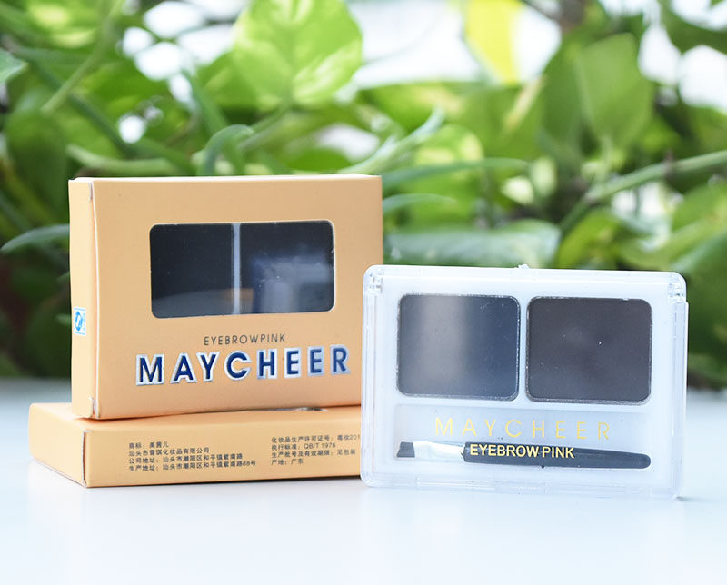 Beauty Sie Brow Pink Bicolor Eyebrow Powder Waterproof Perspiration Does Not Fall LASTING WORD-LONG LASTING WITHOUT REMOVING MAKEUP