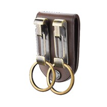 Shanghai Boyou B702 lock key buckle hanging belt keychain double leather buckle