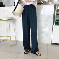 Fat mm size womens hanging feeling 2021 spring and summer new sister 200 Jin loose thin wide legs mopping pants