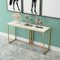 Nordic wrought iron marble porch modern simple new Chinese porch table