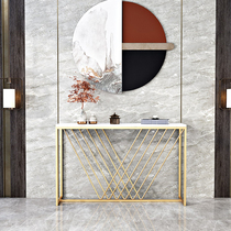 Nordic marble porch table modern hotel living room corridor narrow table decoration end View platform simple wall case