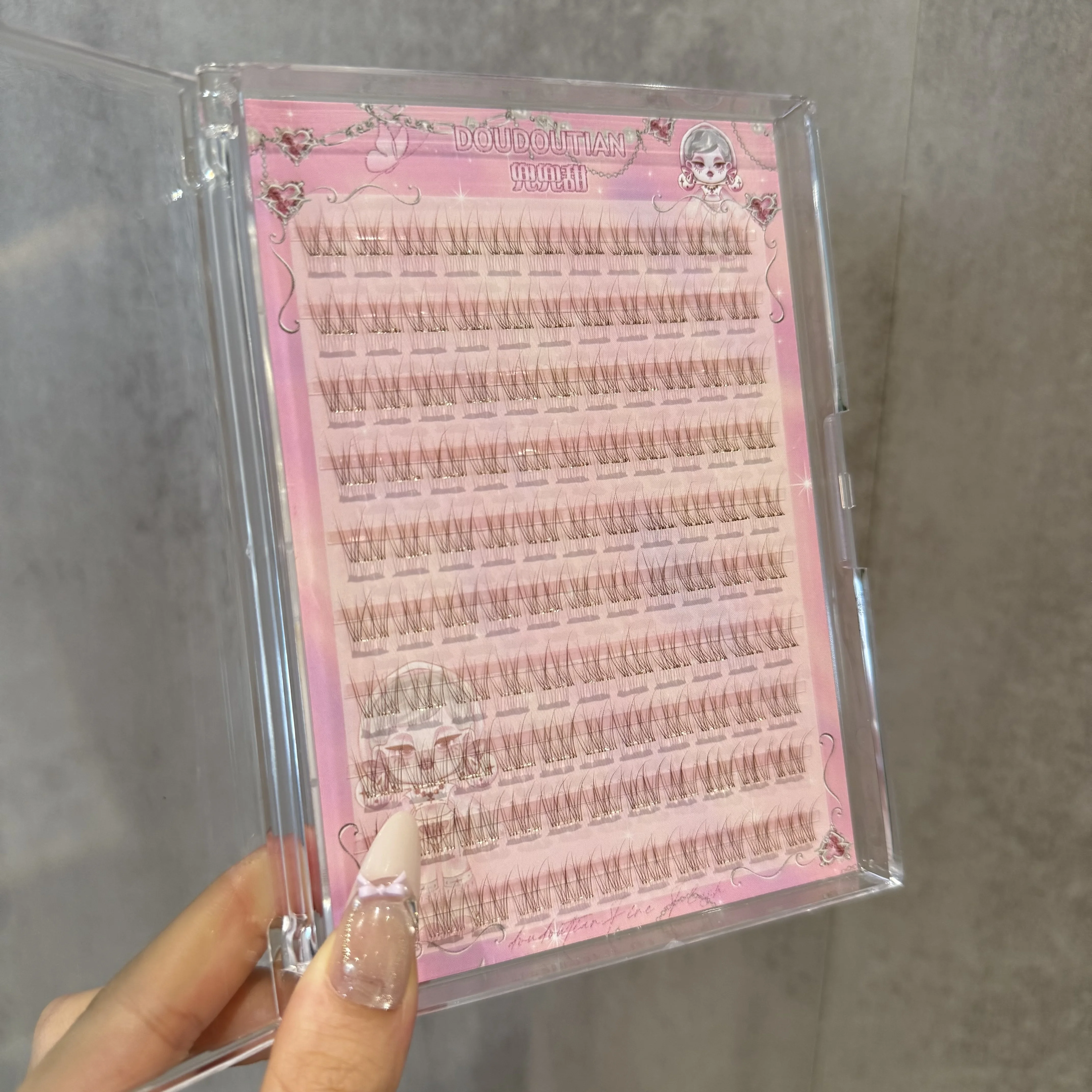 Doudou Sweet Brown Fishtail False Eyelashes Natural Mommy Feeling Segmented Roots Clear Single Cluster Daily No-Makeup Lazy People