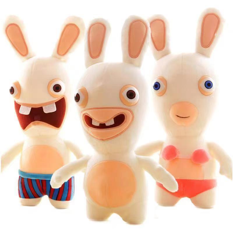 出っ歯ウサギのぬいぐるみ人形 Huang Bo 同じスタイルのクレイジーリーマンウサギ人形かわいい小さなウサギの人形ギフト