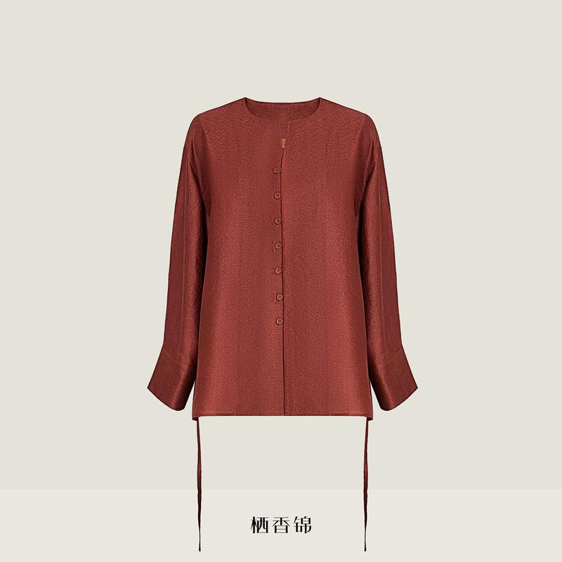 【Qixiangjin】Royal Gold Yarn Casual Versatile Shirt Top