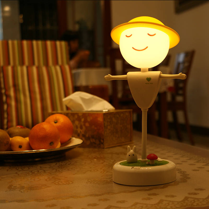 Scarecrow rechargeable battery LED night light creative cute table lamp bedroom bedside USB warm light baby breastfeeding eye protection