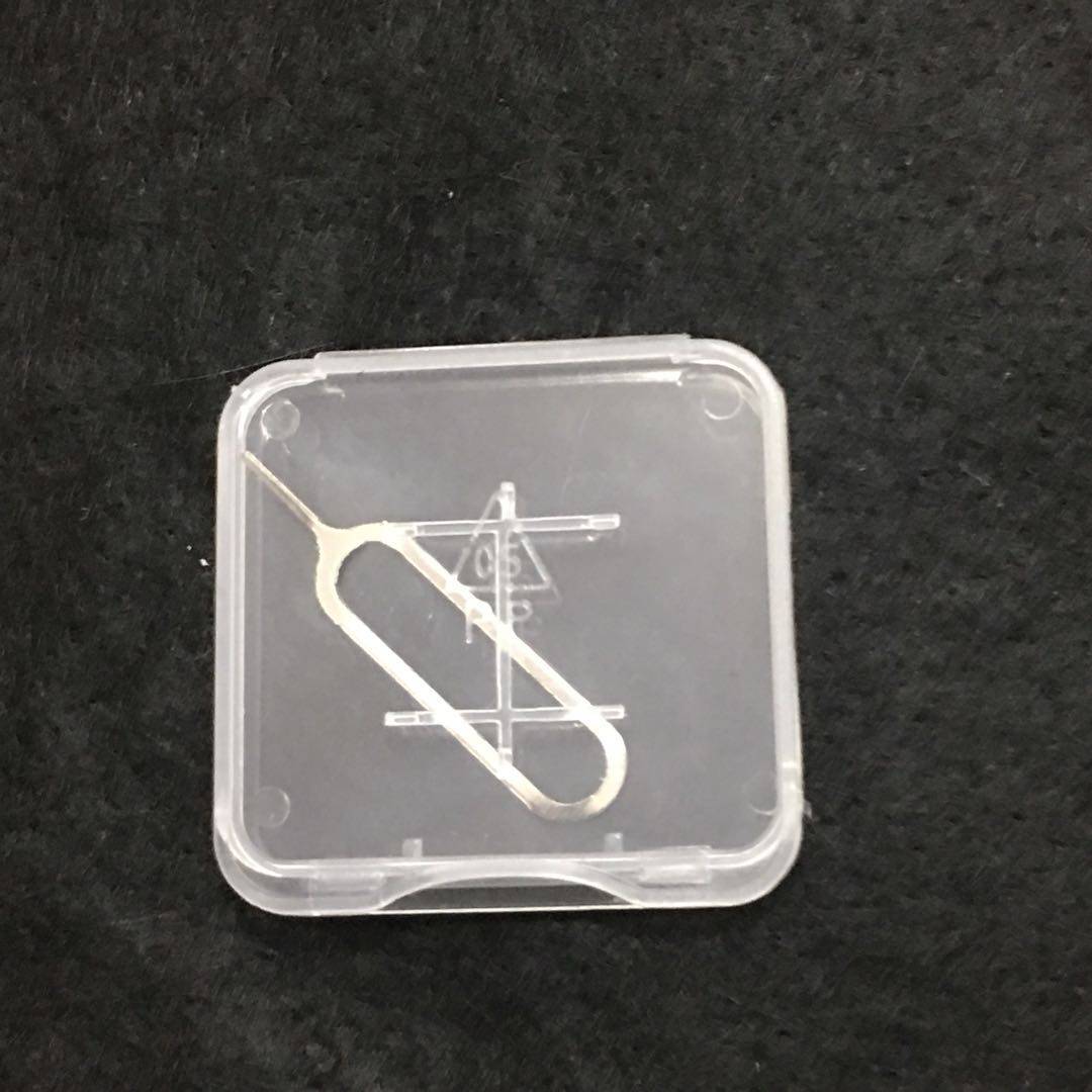 Small white box sim card pick-up pin Plastic storage box Pick-up pin plus transparent box TF small white box spot